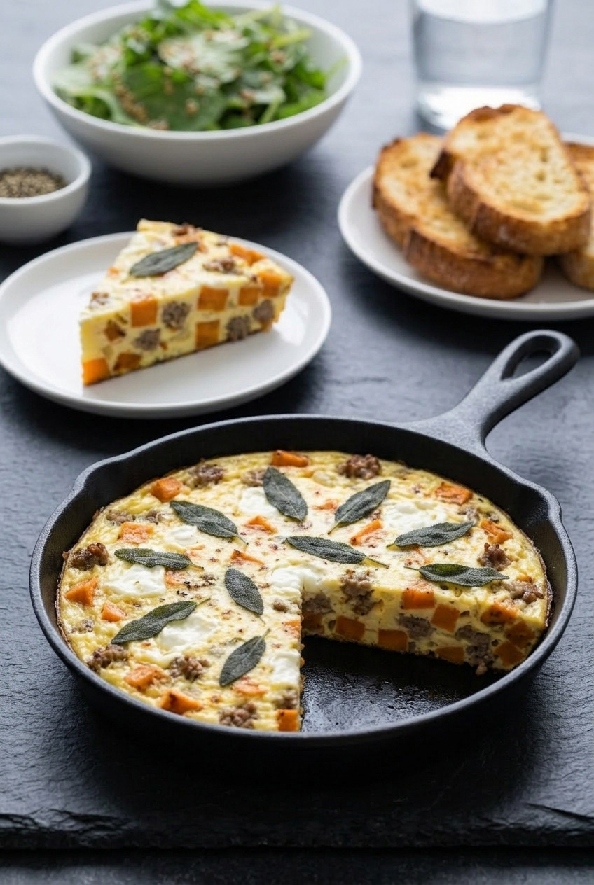 sweet potato and sage frittata complete meal