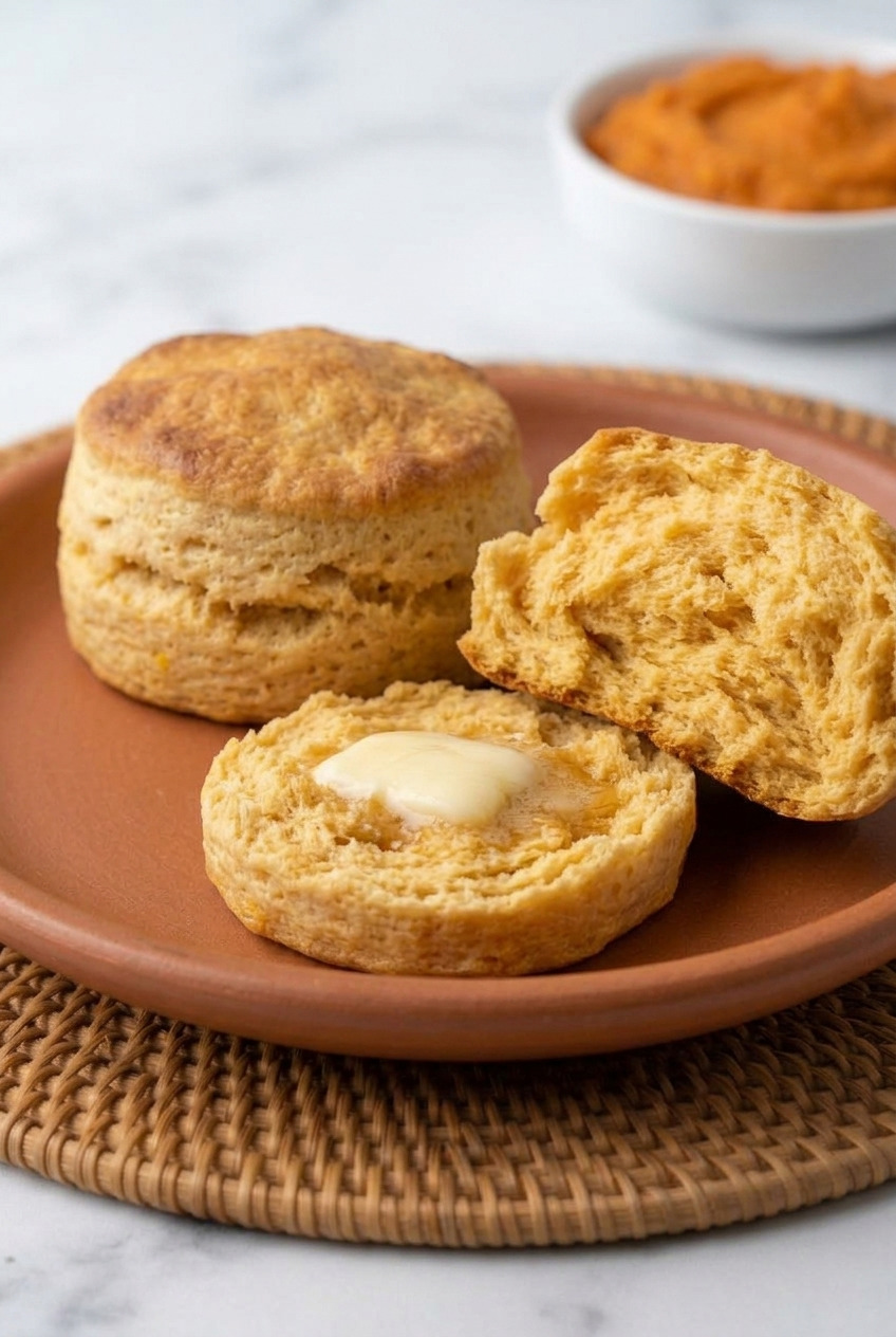 sweet potato angel biscuits side view