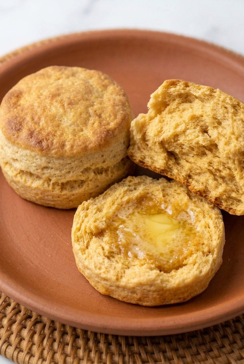 sweet potato angel biscuits served
