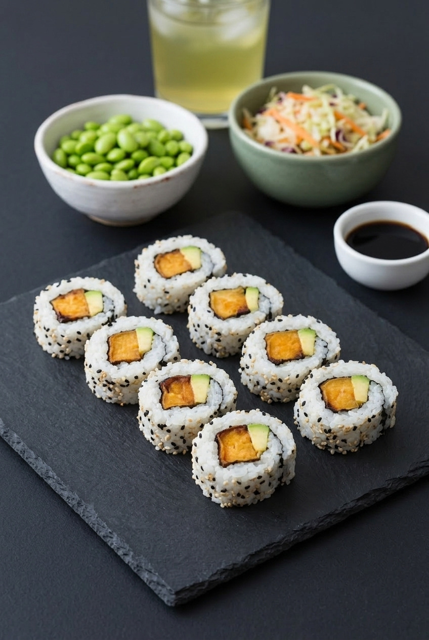 sweet potato avocado sushi rolls complete meal