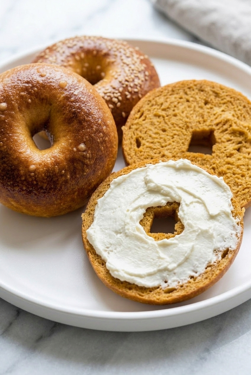 sweet potato bagels side view