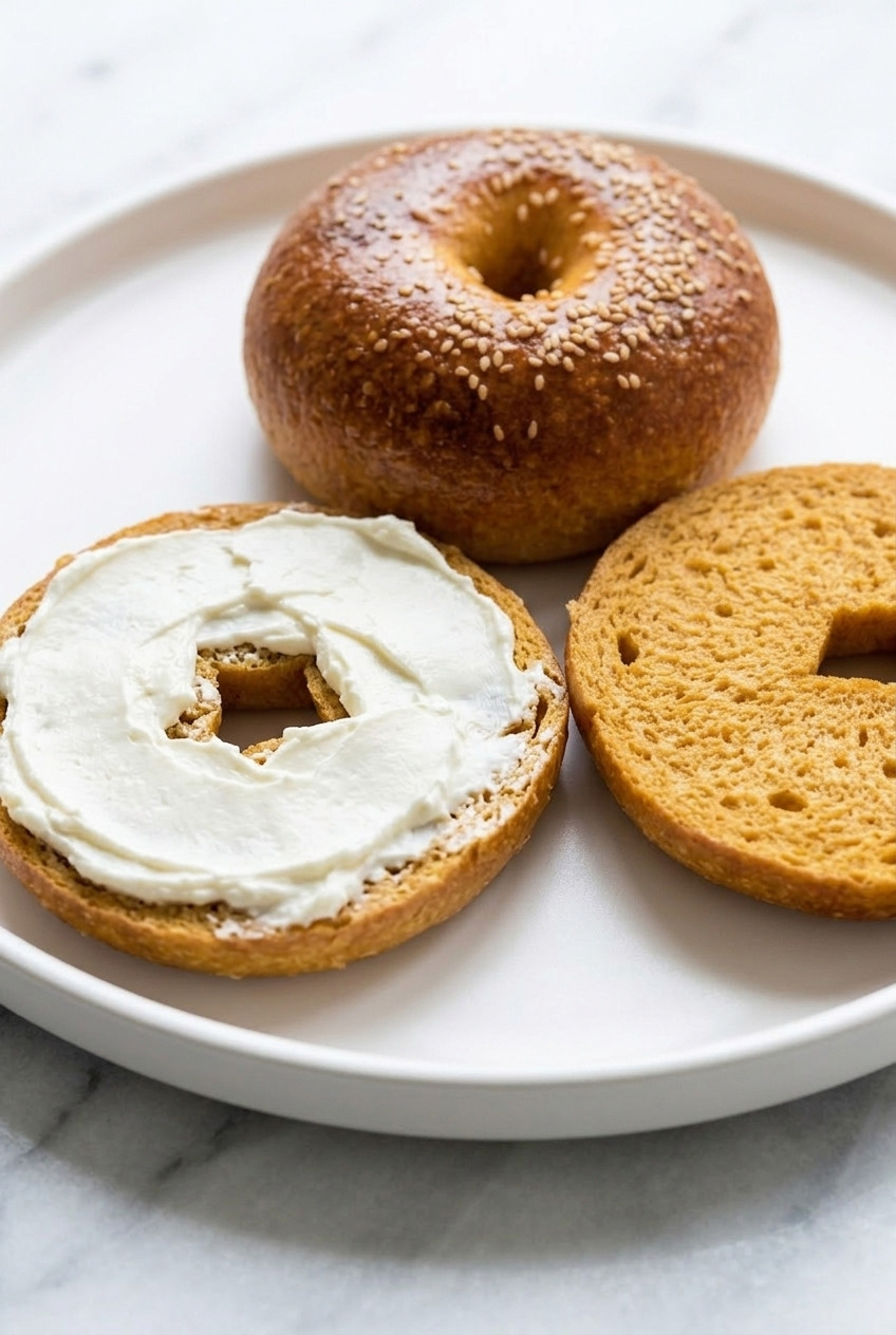 sweet potato bagels served