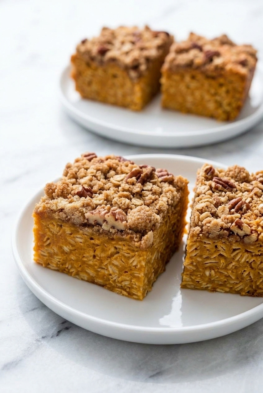 sweet potato baked oatmeal dinner scene