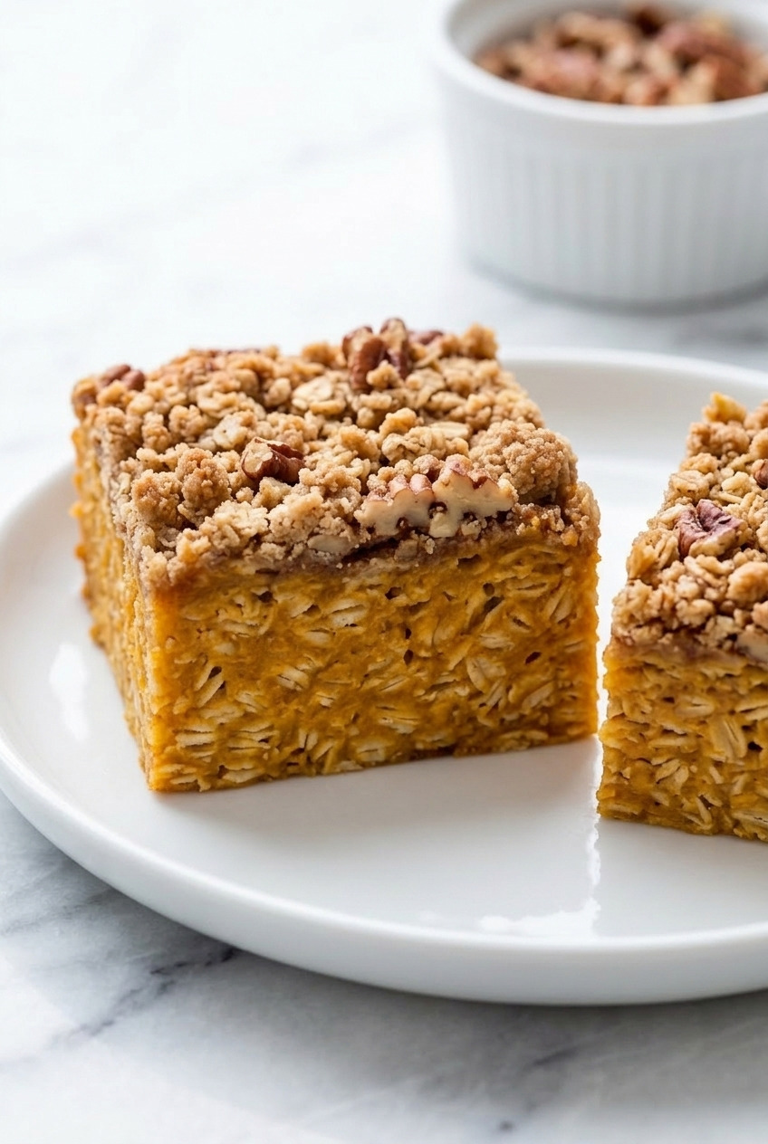 sweet potato baked oatmeal side view