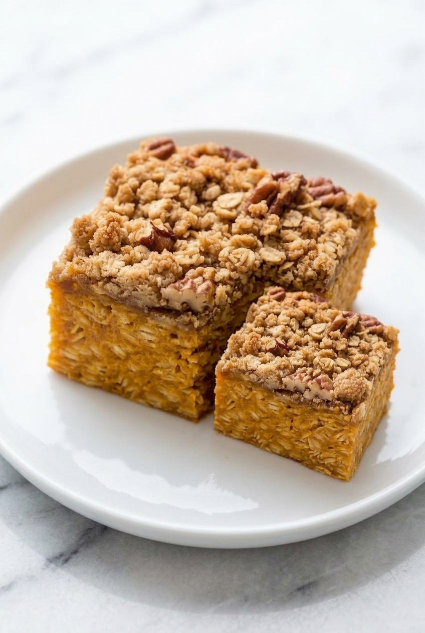sweet potato baked oatmeal served