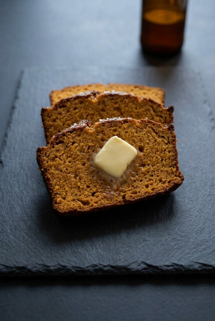 sweet potato beer bread served