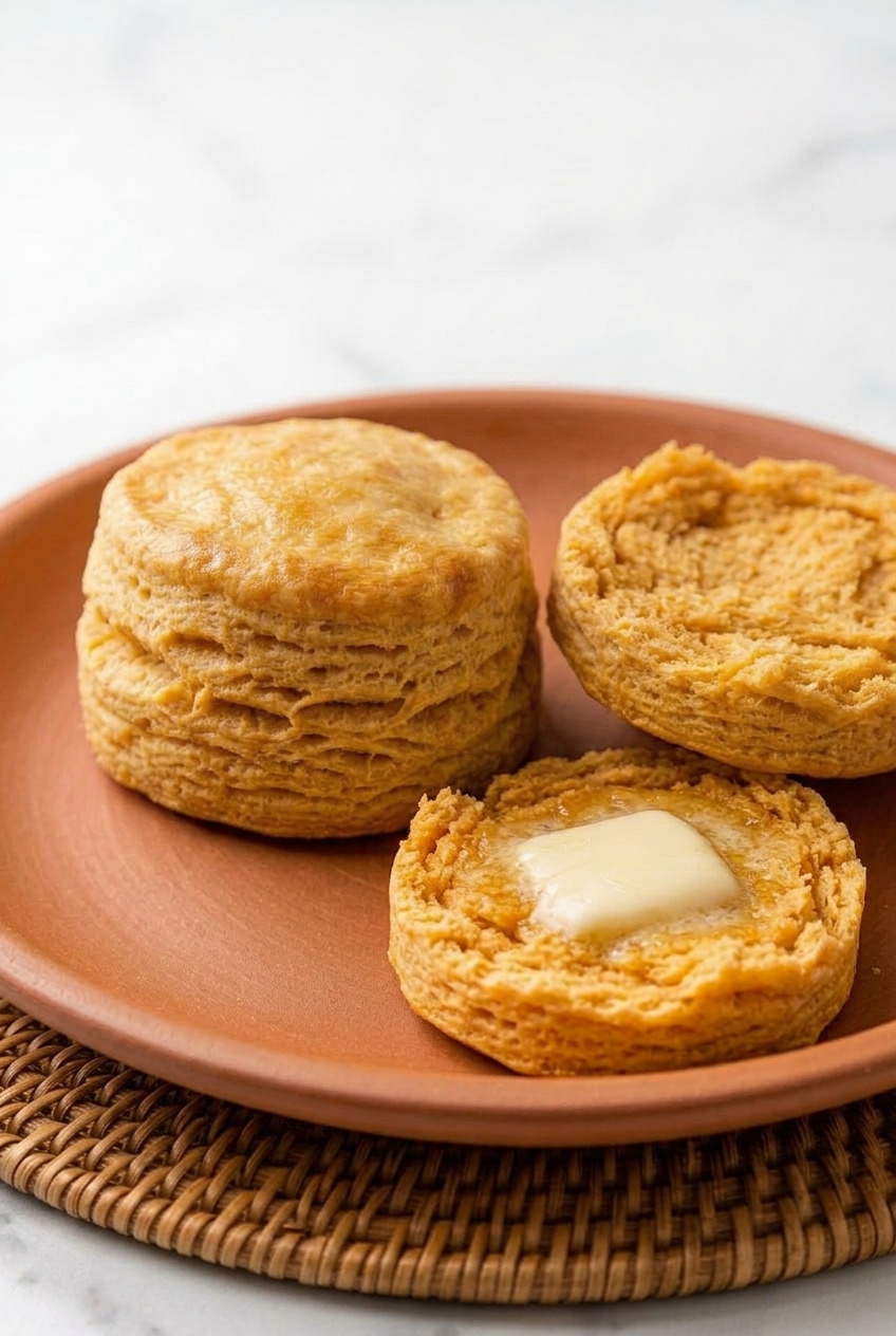 sweet potato biscuits side view