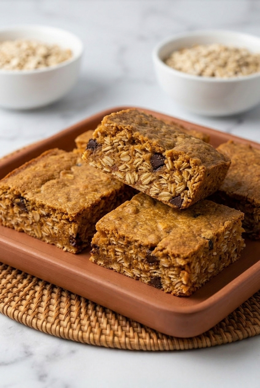 sweet potato breakfast bars side view