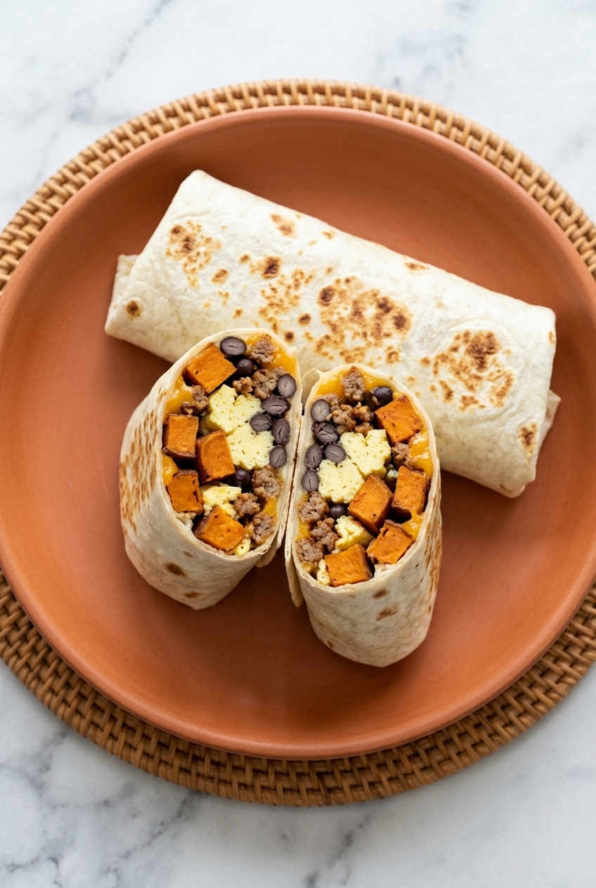 sweet potato breakfast burritos