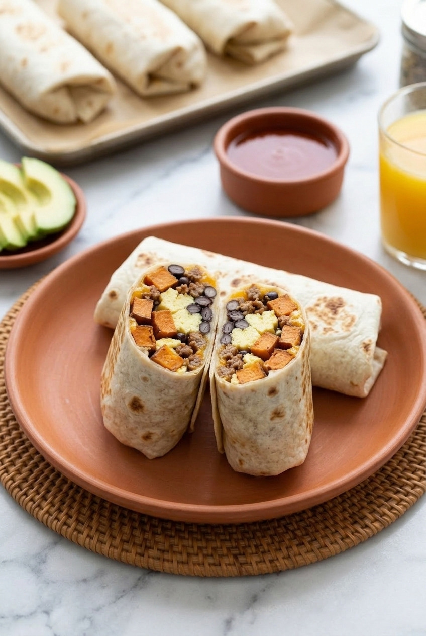 sweet potato breakfast burritos complete meal