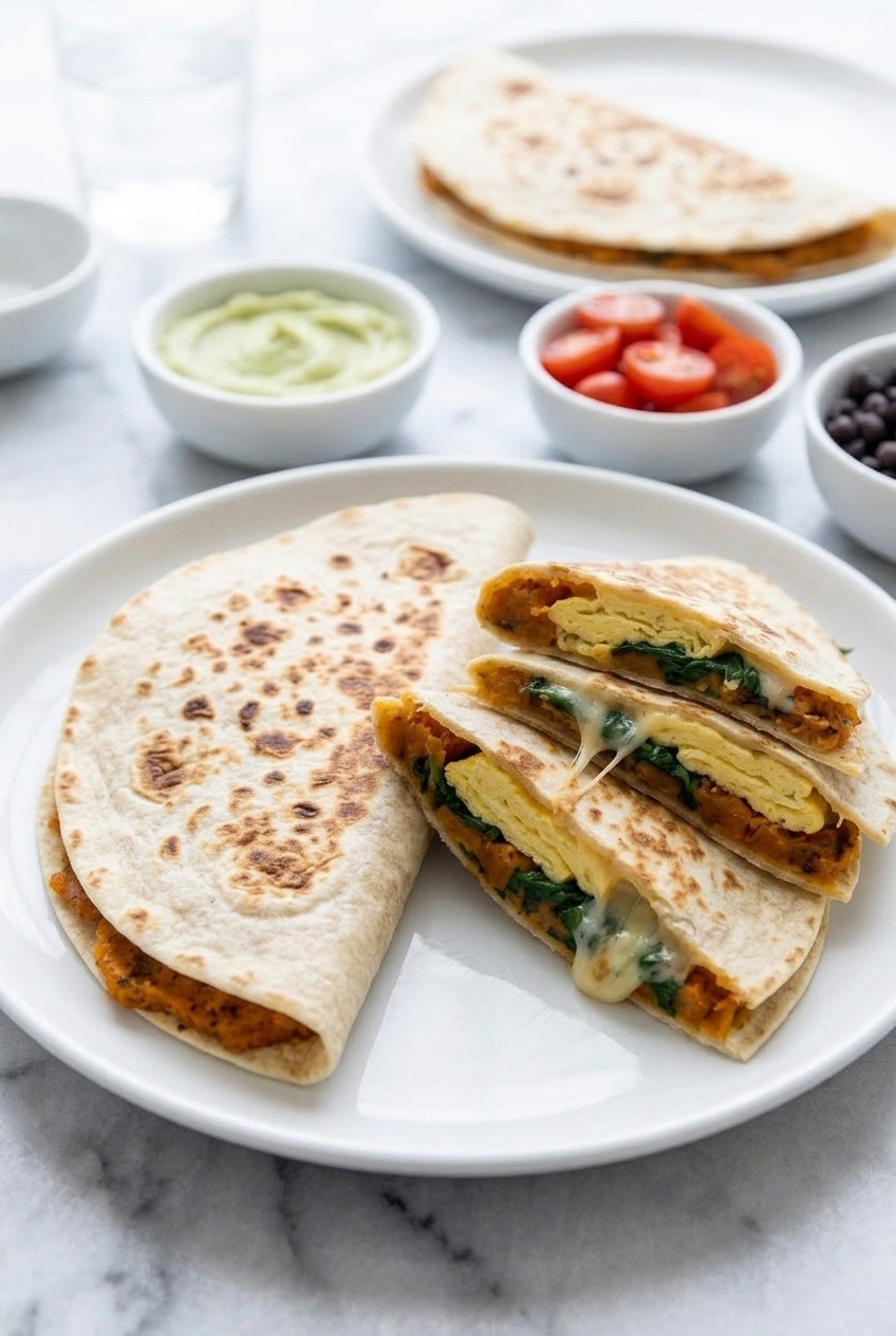 sweet potato breakfast quesadilla complete meal