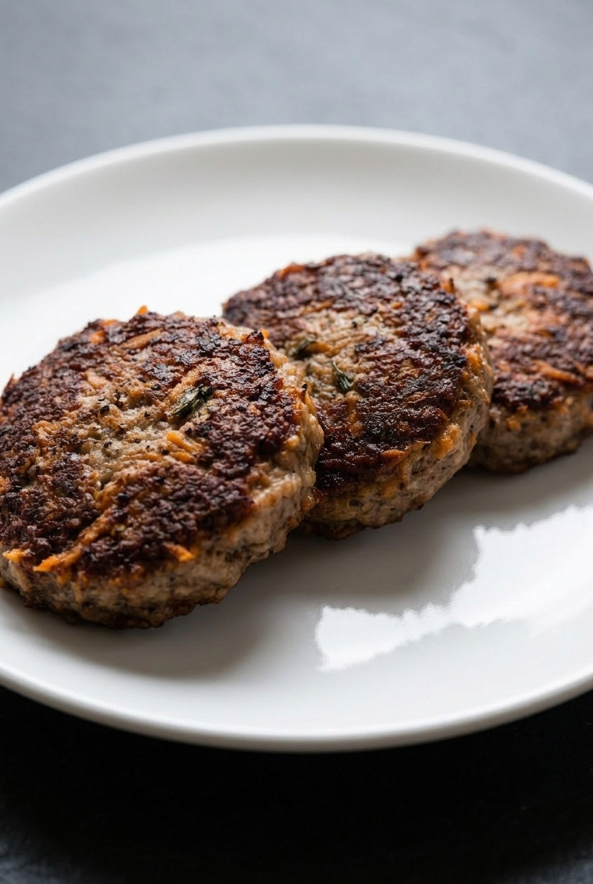 sweet potato breakfast sausage patties side view