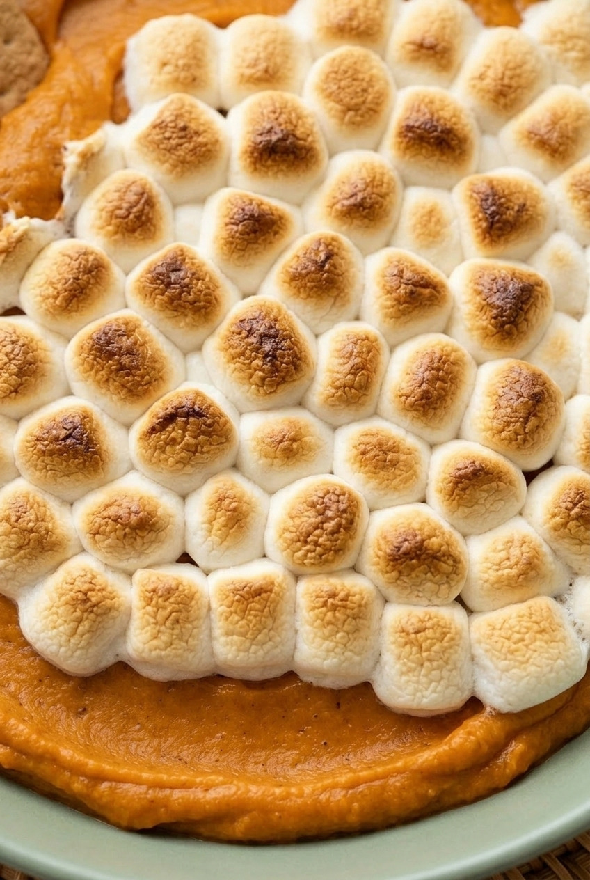 sweet potato casserole dessert dip close up