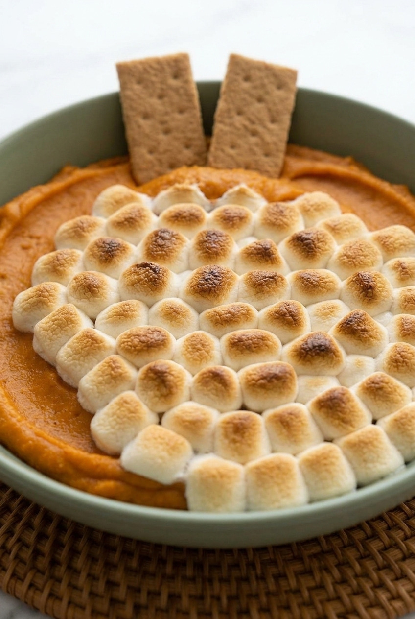 sweet potato casserole dessert dip side view