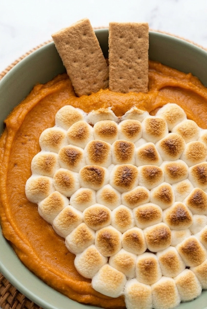 sweet potato casserole dessert dip served