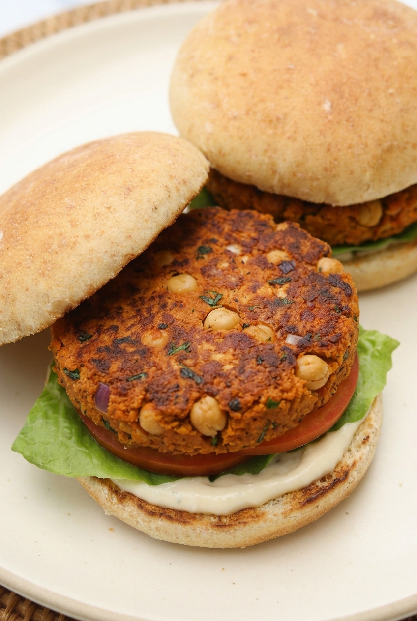 sweet potato chickpea burgers