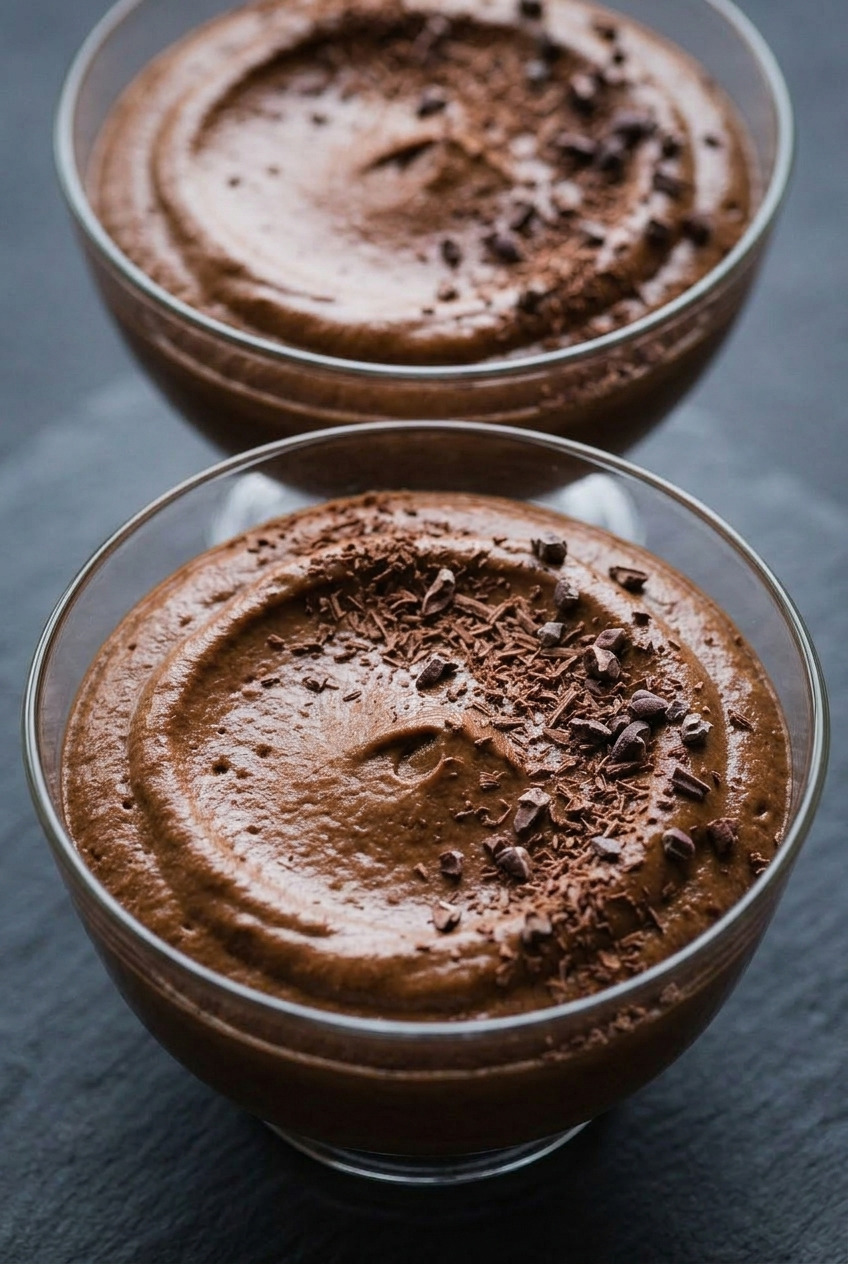 sweet potato chocolate mousse dinner scene