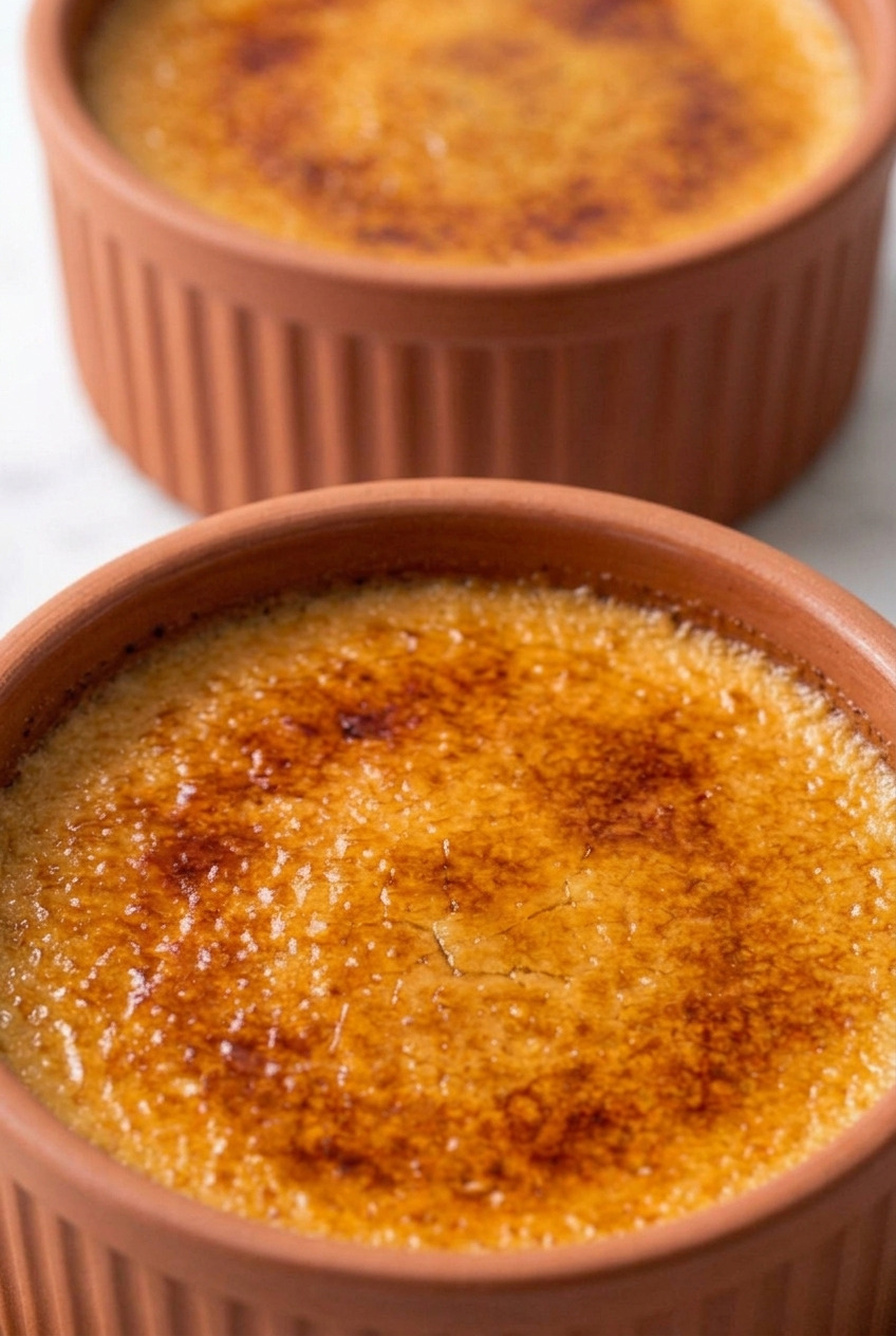 sweet potato creme brulee dinner scene