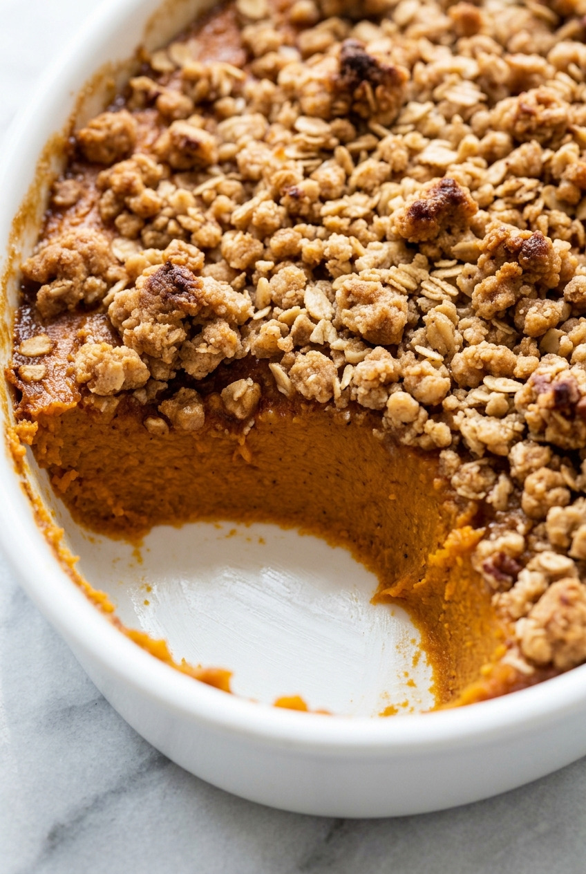 sweet potato crumble crisp