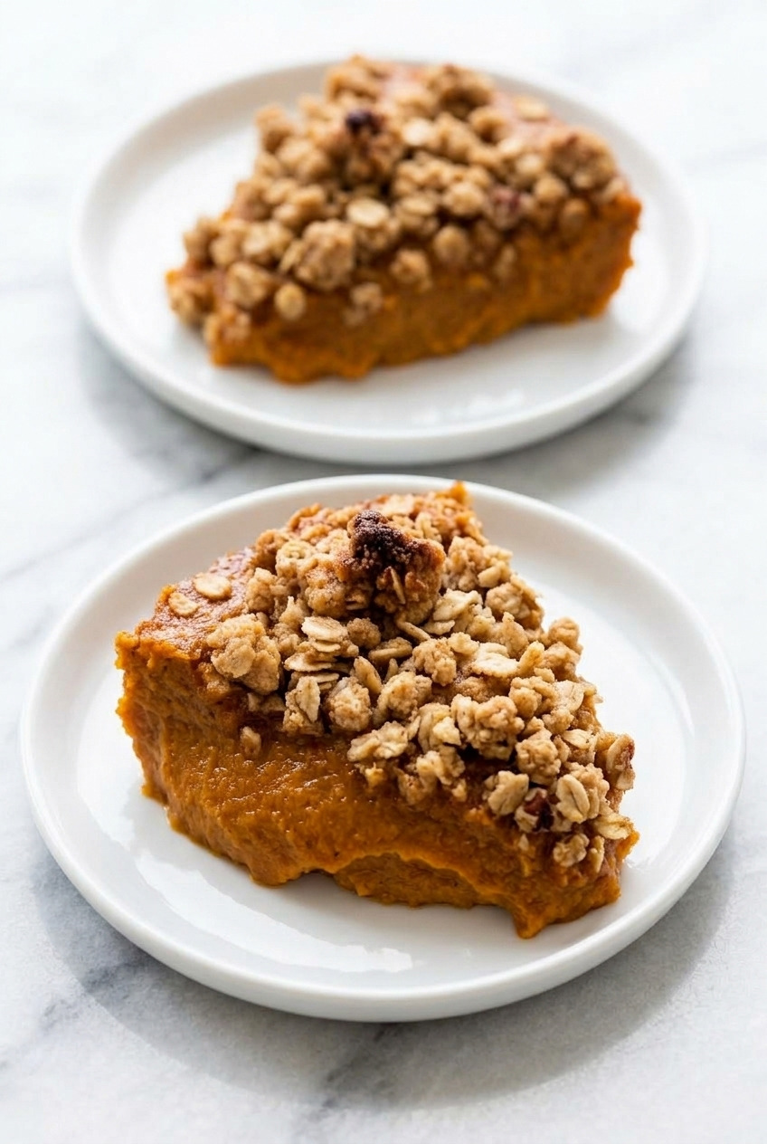 sweet potato crumble crisp dinner scene