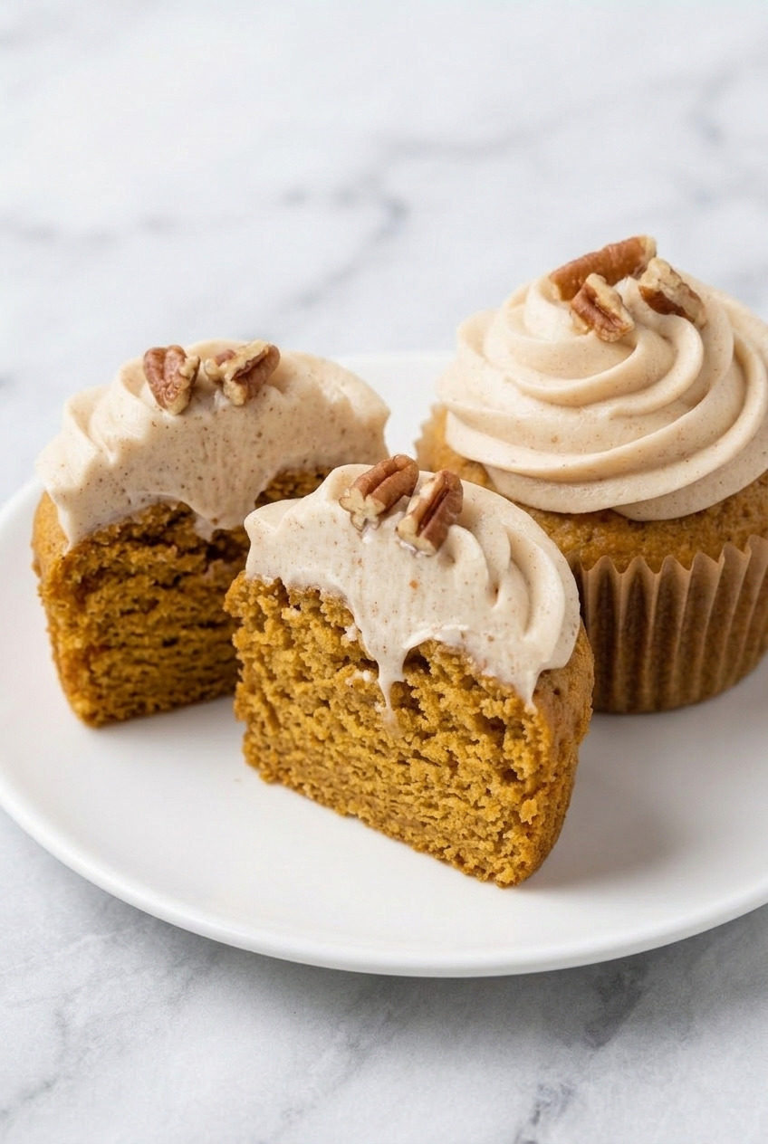 sweet potato cupcakes with cream cheese frosting dinner scene