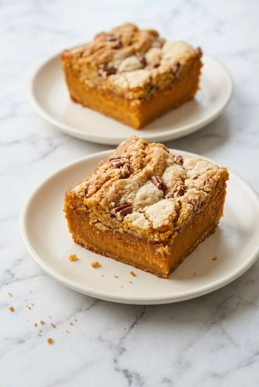 sweet potato dump cake dinner scene