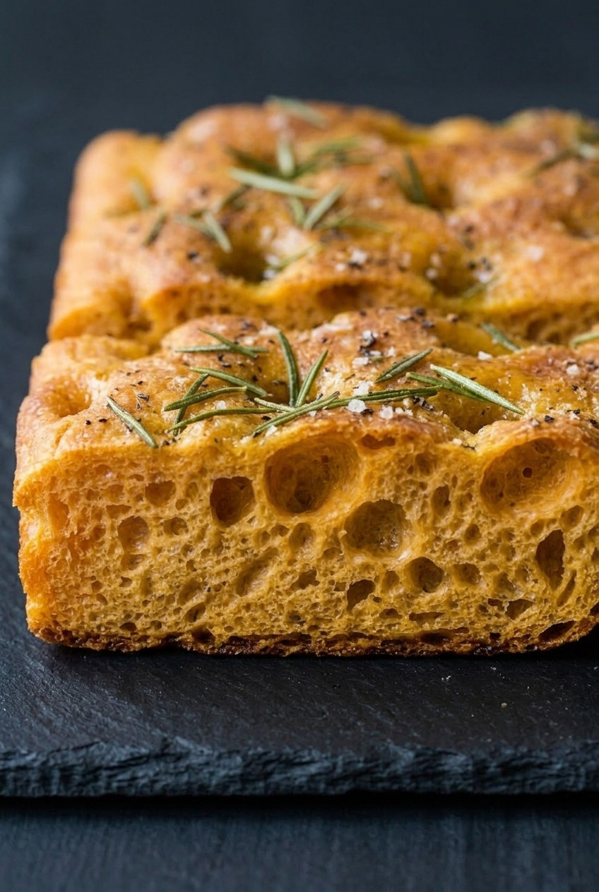 sweet potato focaccia close up