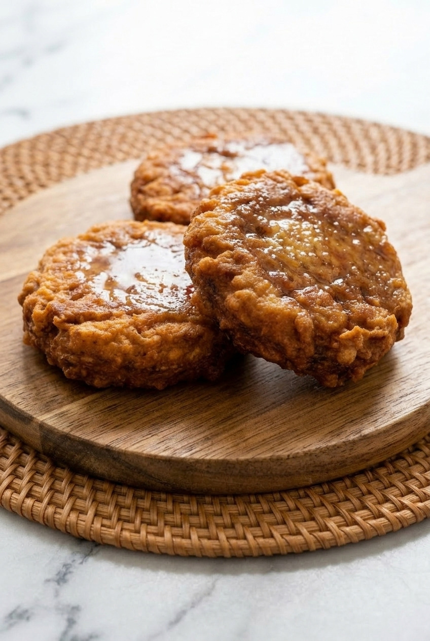 sweet potato fritters side view