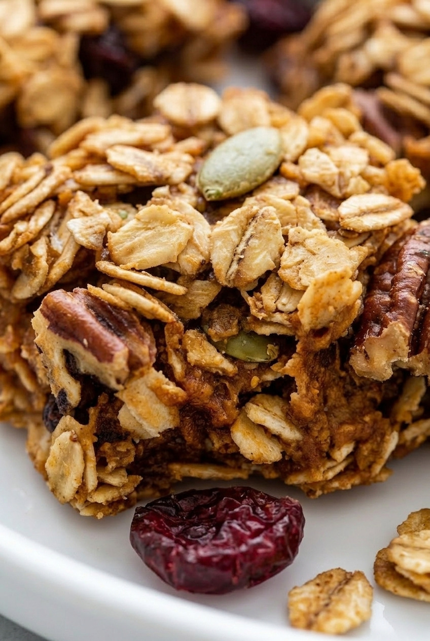 sweet potato granola close up