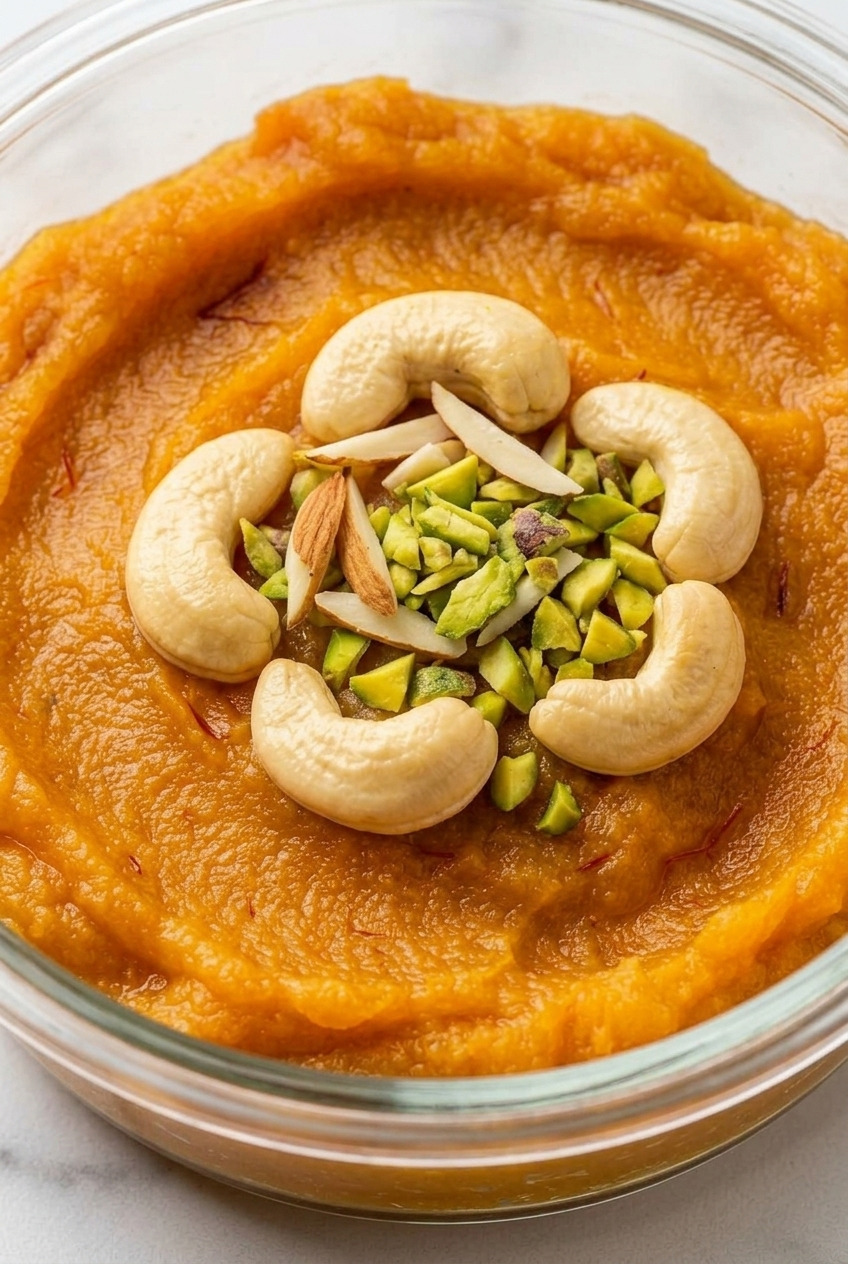 sweet potato halwa indian sweet potato pudding close up