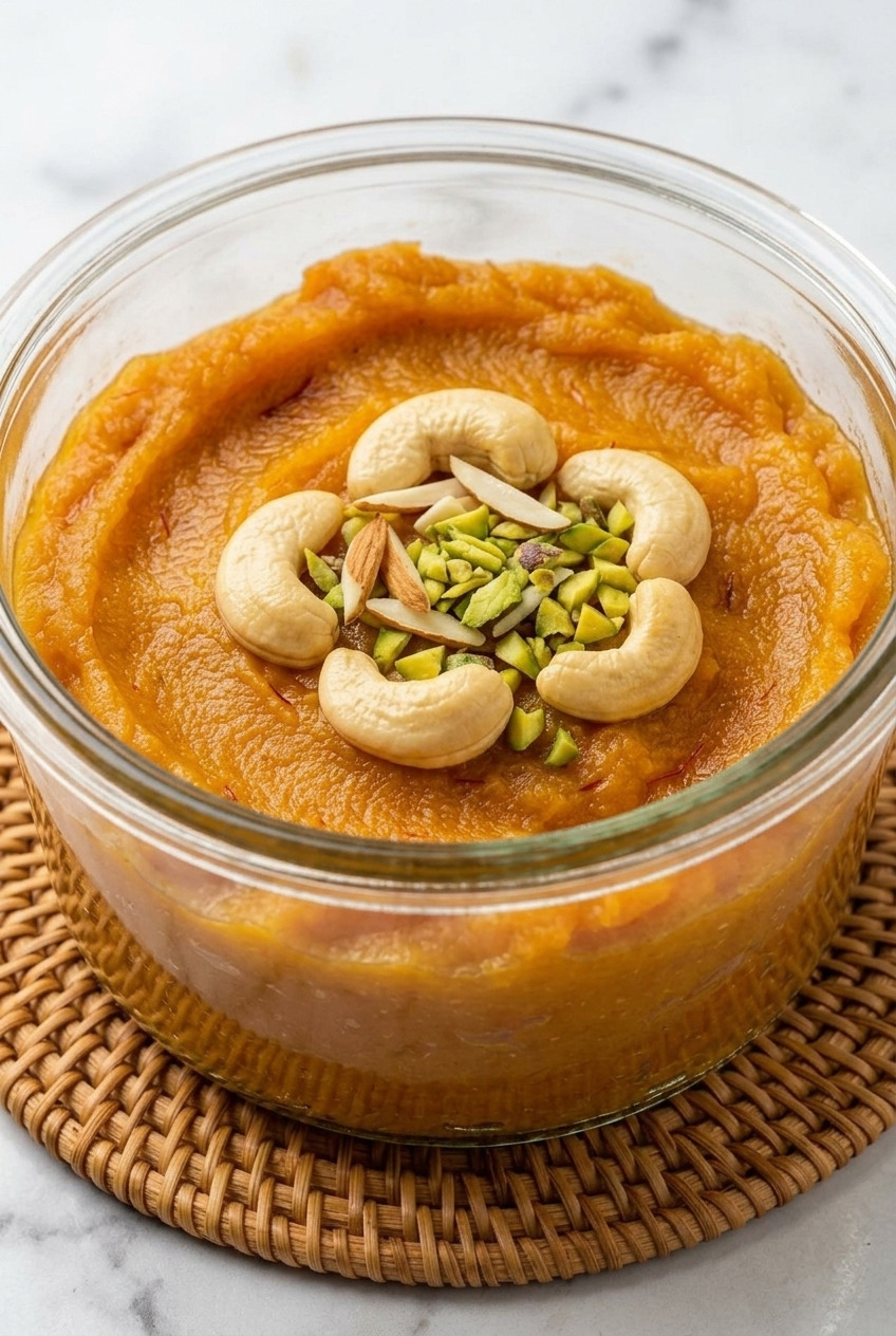 sweet potato halwa indian sweet potato pudding served