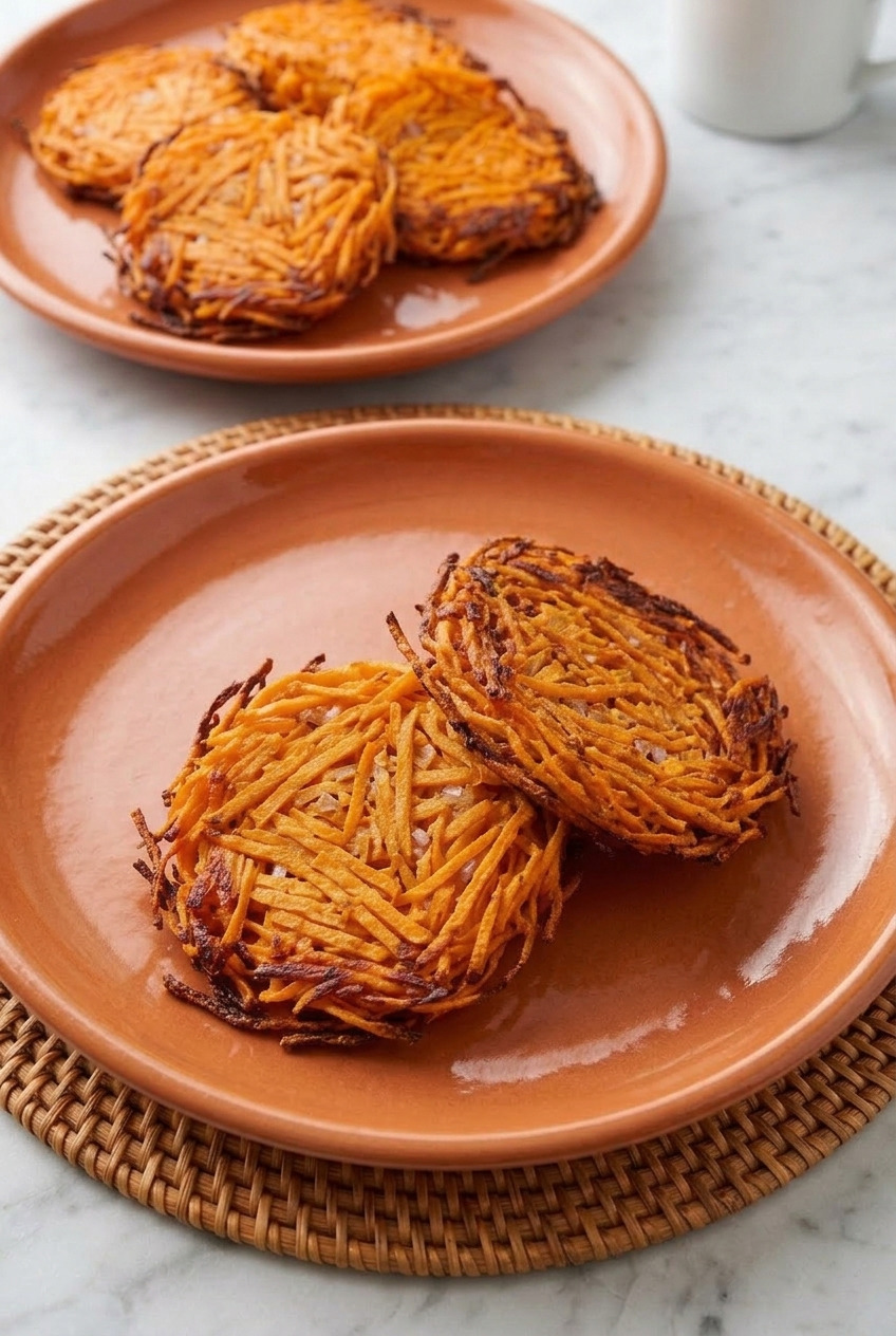 sweet potato hash browns dinner scene