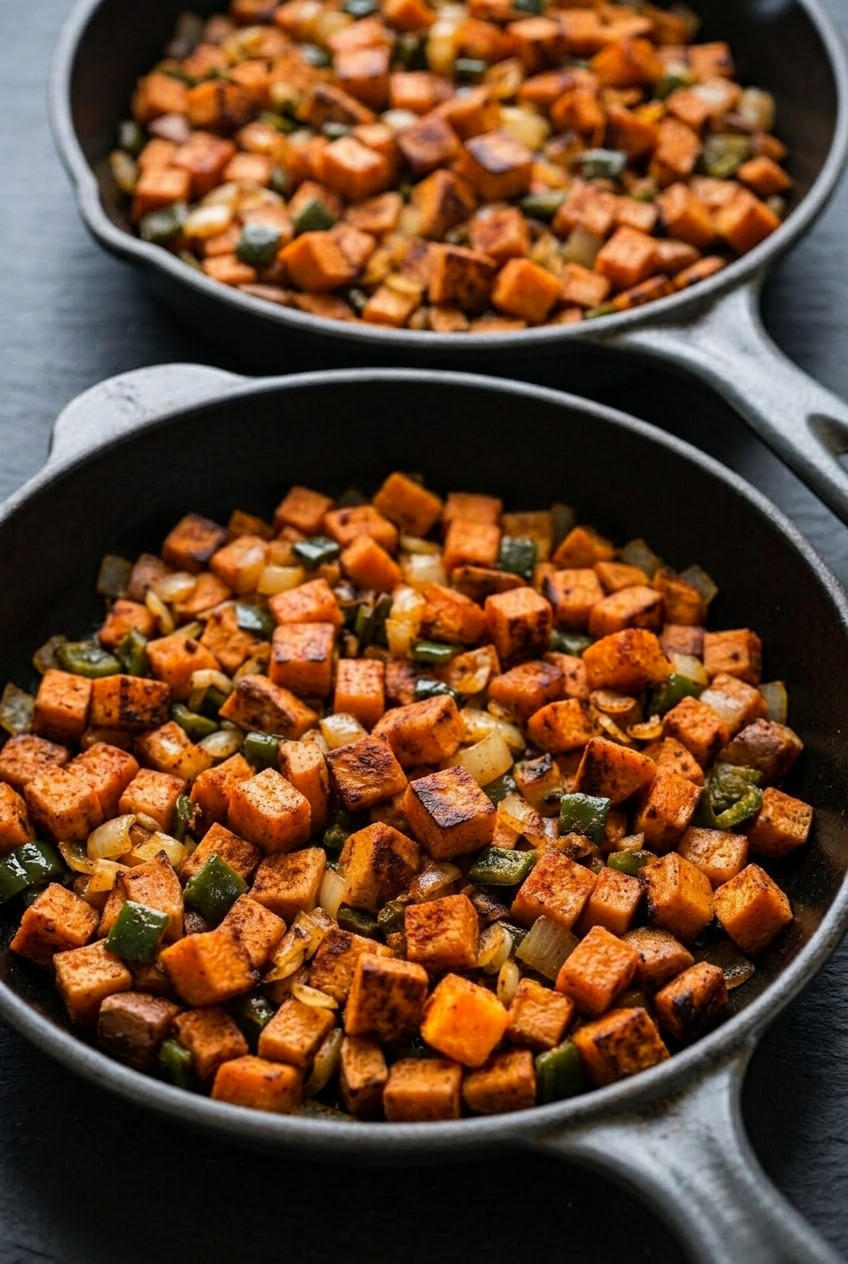 sweet potato home fries dinner scene