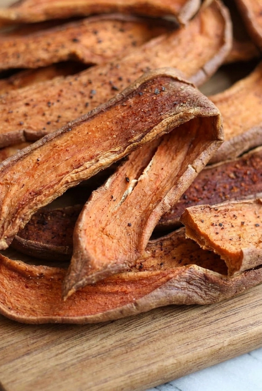 sweet potato jerky close up