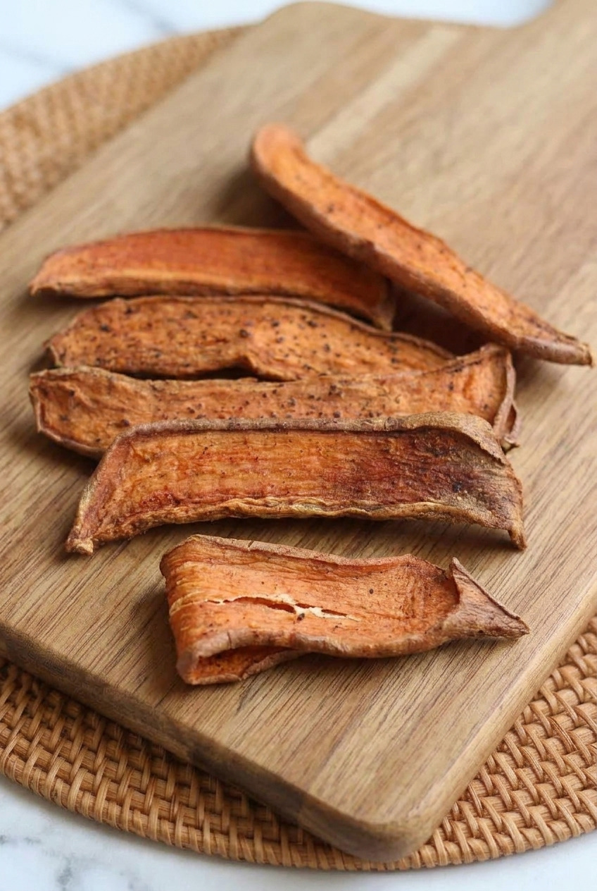 sweet potato jerky served