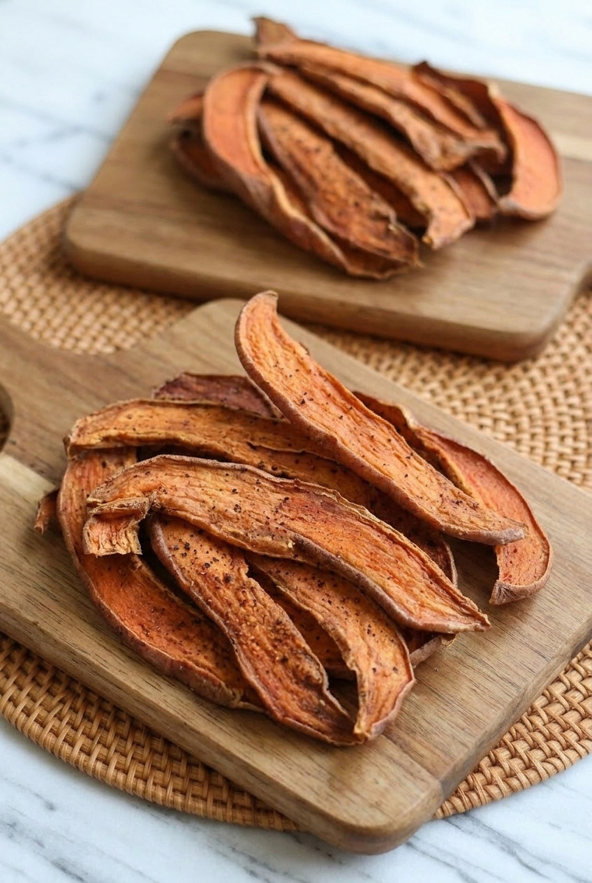 sweet potato jerky dinner scene