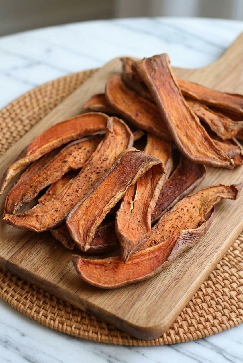 sweet potato jerky side view