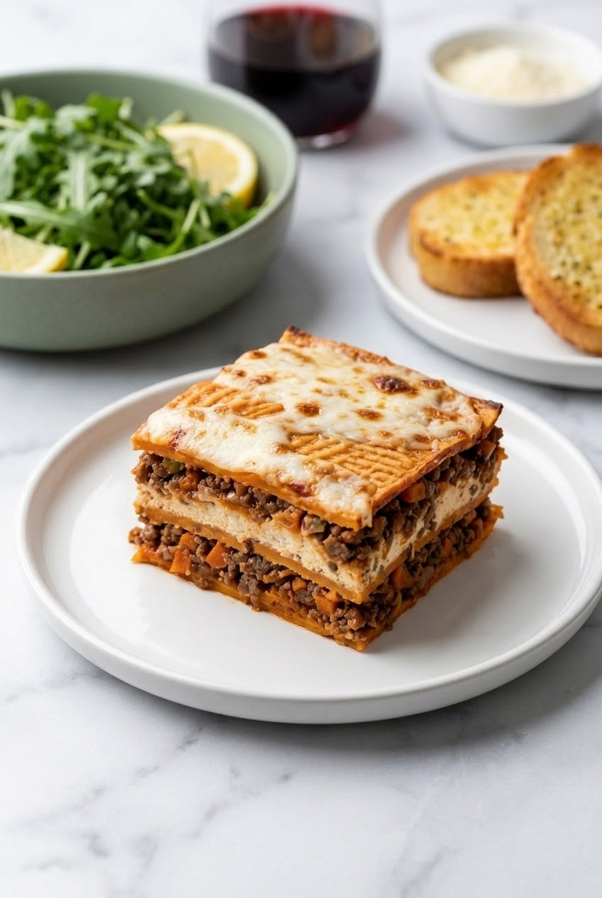 sweet potato lasagna with beef bolognese complete meal