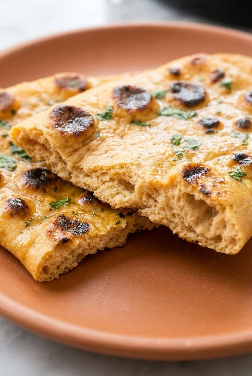 sweet potato naan close up