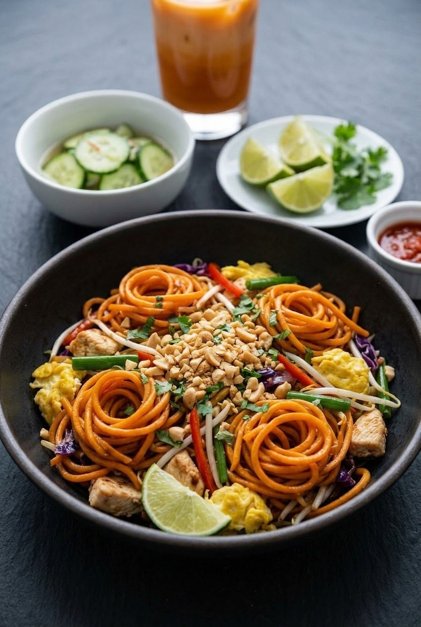 sweet potato noodle pad thai complete meal
