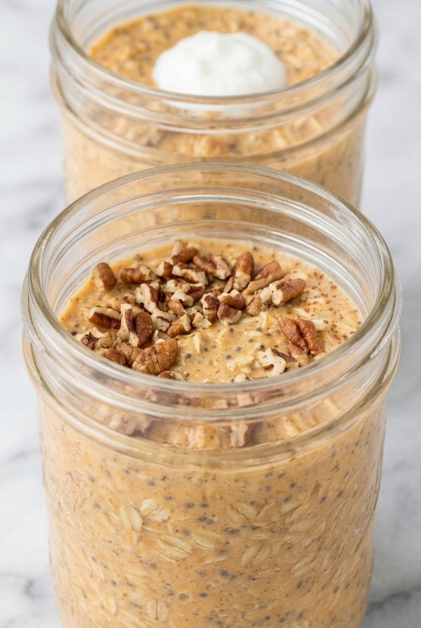 sweet potato overnight oats dinner scene