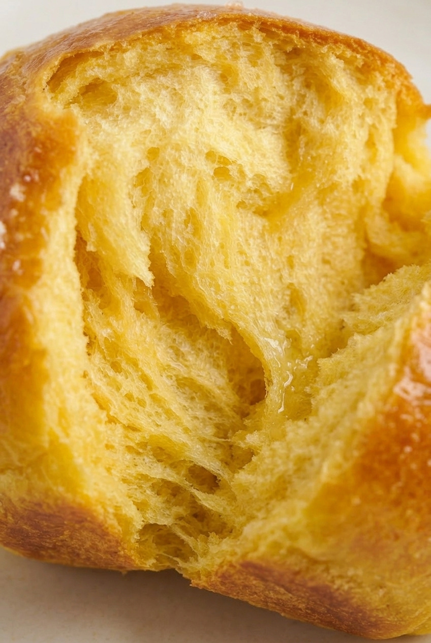 sweet potato parker house rolls close up