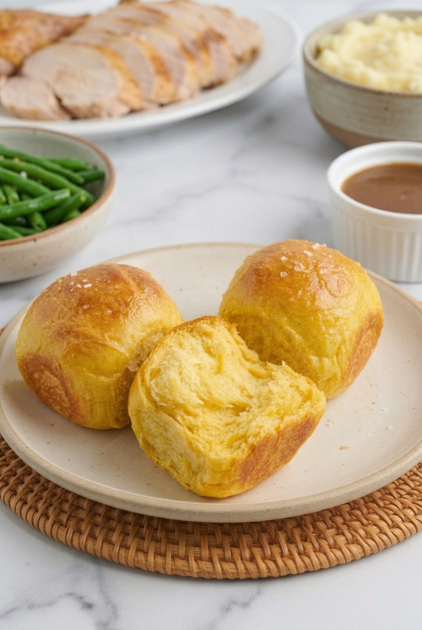 sweet potato parker house rolls complete meal