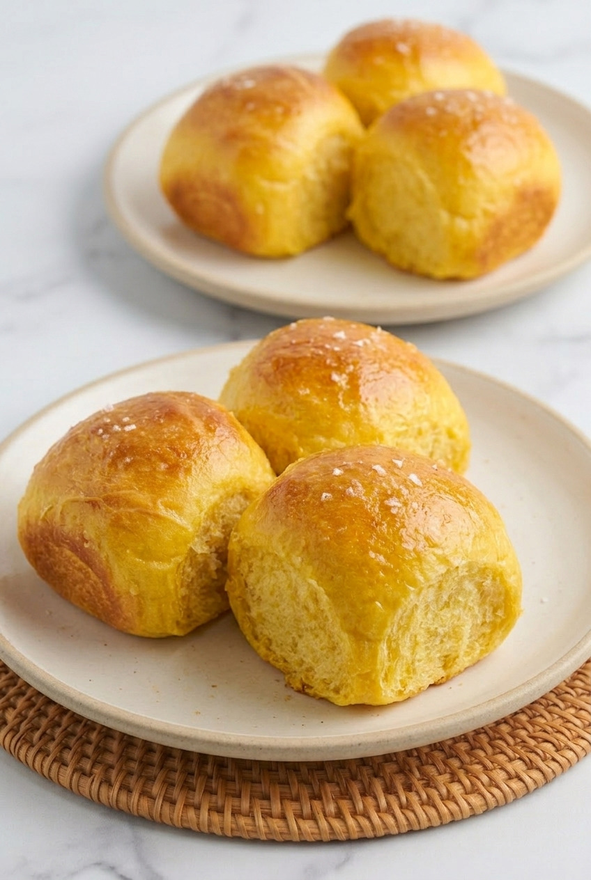 sweet potato parker house rolls dinner scene