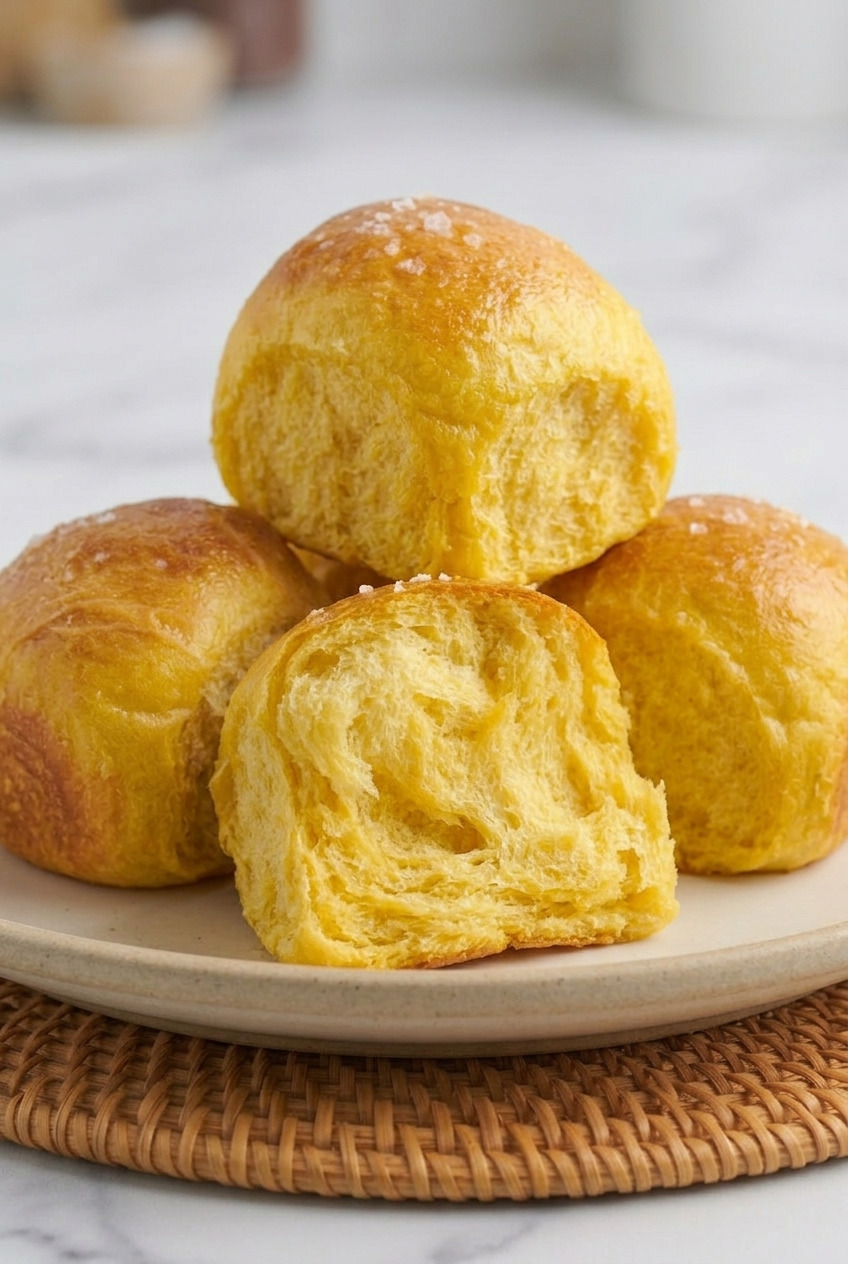 sweet potato parker house rolls side view