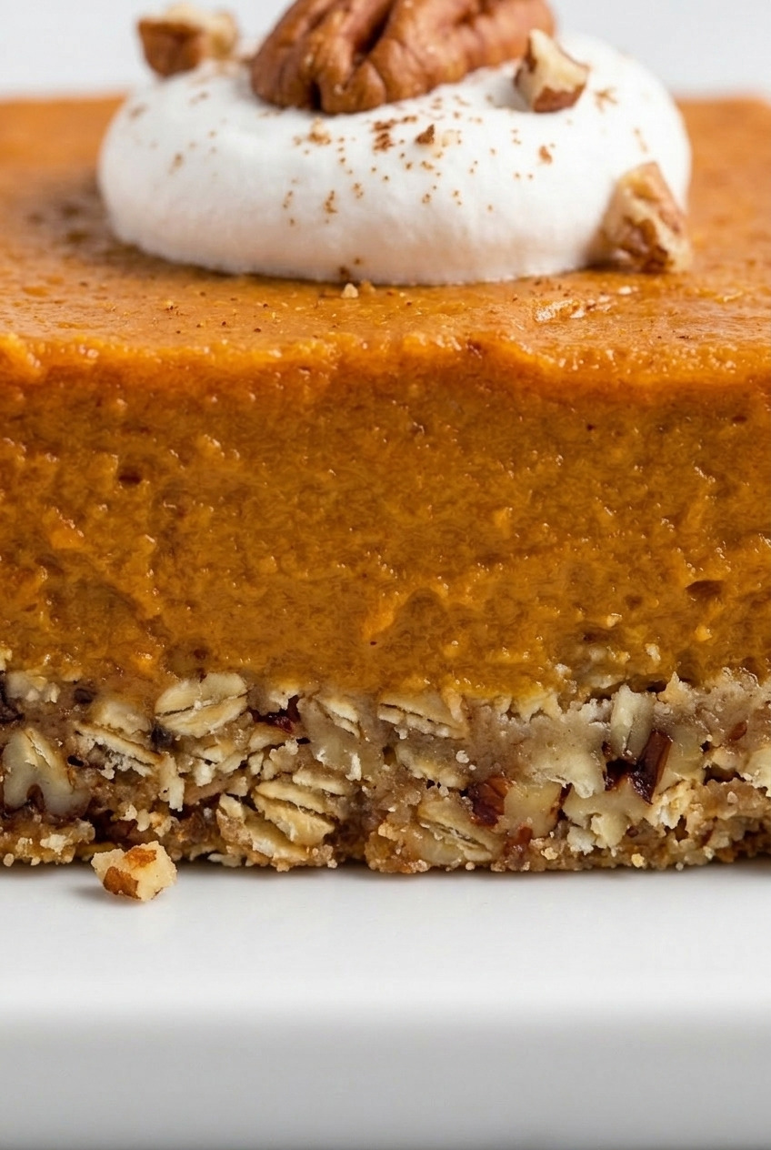 sweet potato pie bars close up