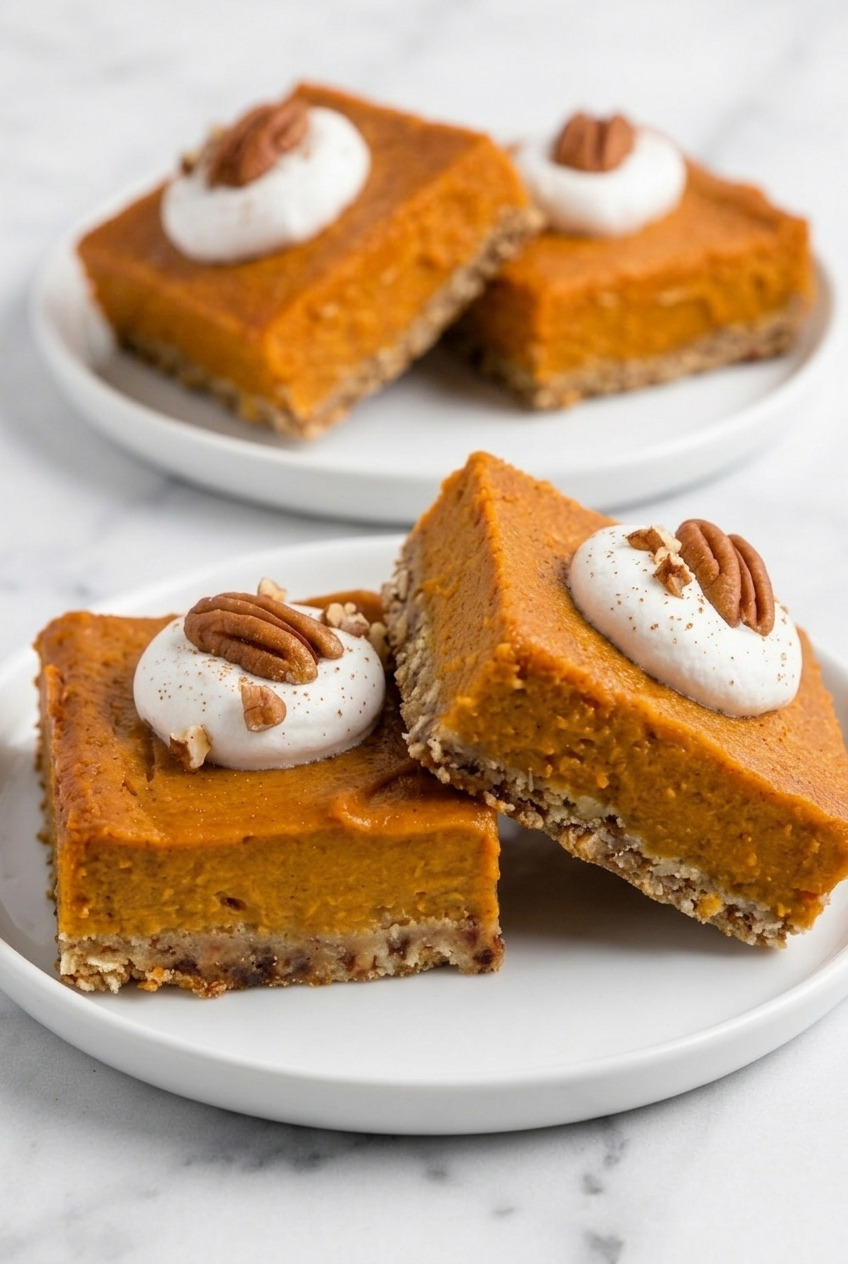 sweet potato pie bars dinner scene