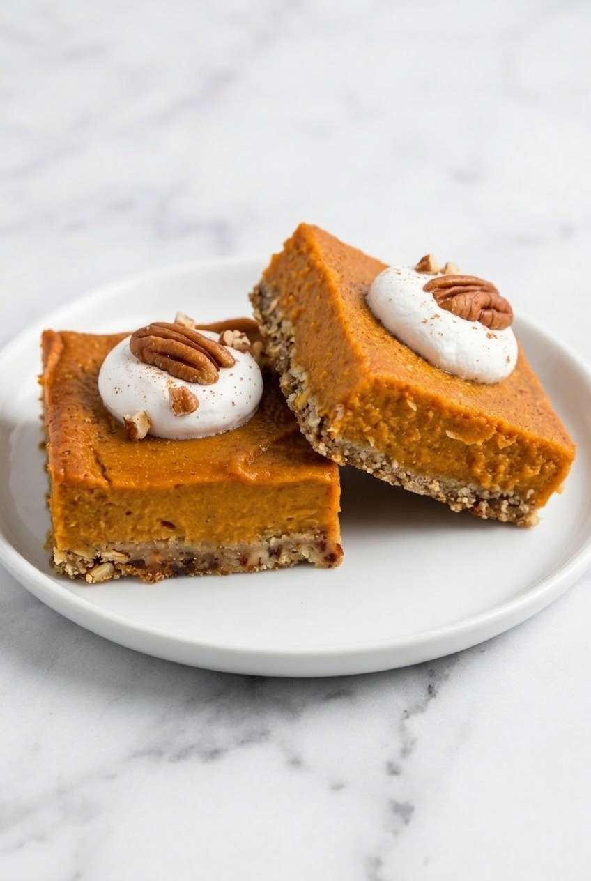 sweet potato pie bars served