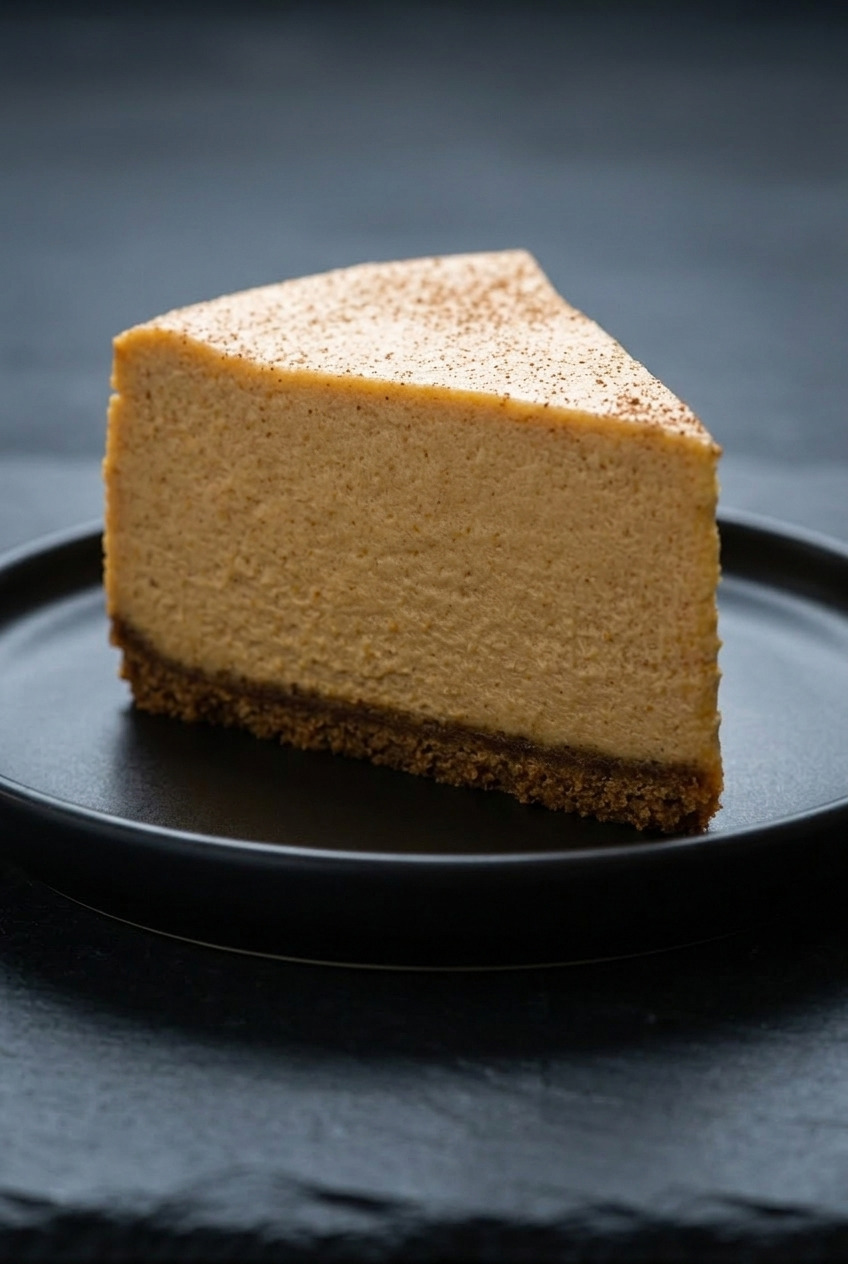 sweet potato pie cheesecake side view