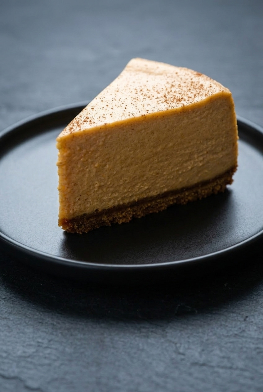sweet potato pie cheesecake served